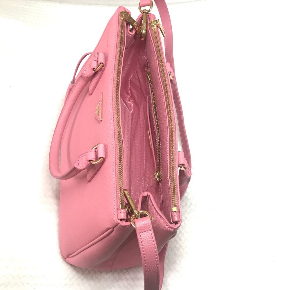 Beautiful 2Way Saffiano Leather Shoulder Hand bag Pink - Picture 3 of 13